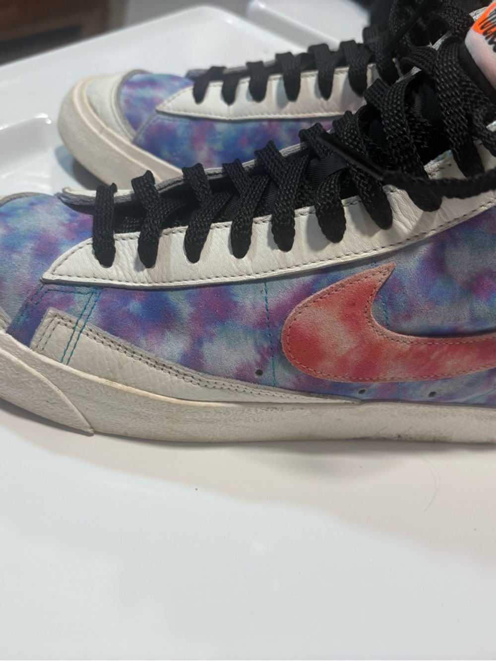Nike Blazer Mid 77 Vintage Tie Dye Blue Purple high top - Picture 2 of 7
